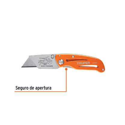 Navaja abatible 6" con cuerpo de aluminio y acero inoxidable