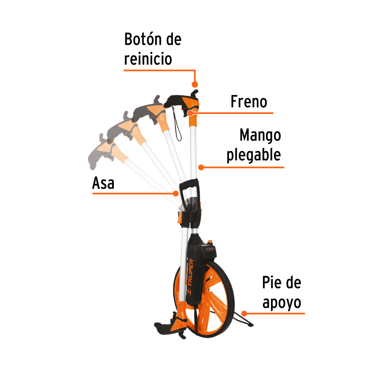 Odometro de rueda 13 pulg. con freno