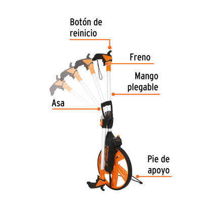 Odometro de rueda 13 pulg. con freno