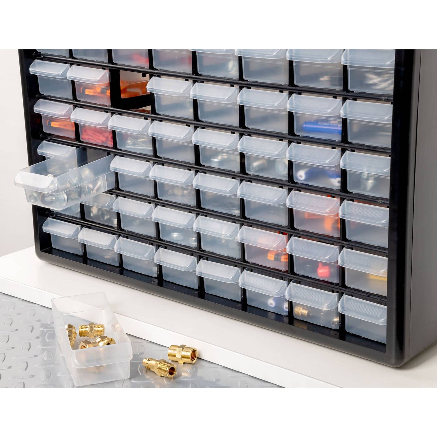Organizador con 64 gavetas Marco de ABS