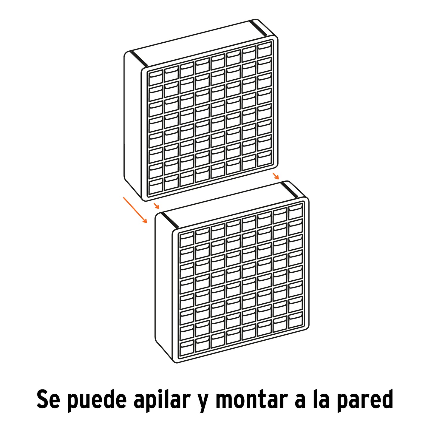 Organizador con 64 gavetas Marco de ABS
