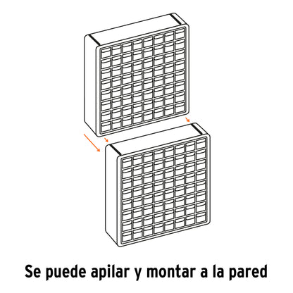 Organizador con 64 gavetas Marco de ABS