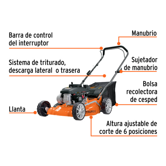 Podadora con motor a gasolina