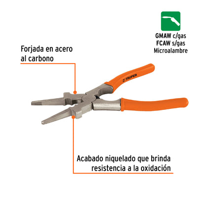 Pinza 8 para proceso MIG multifunciones Forjada