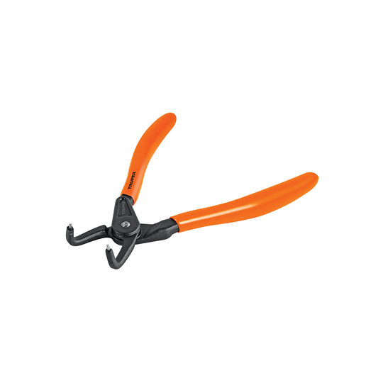 Pinza de punta a 90 grados de 6 3/4 pulgadas para cerrar anillos con mango de PVC