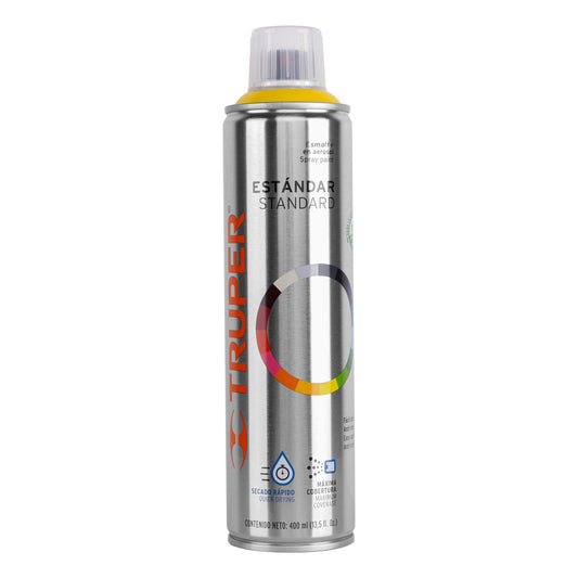 Pintura en aerosol amarillo canario bote esbelto de 400 ml