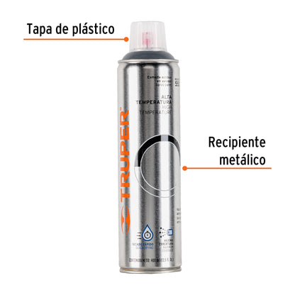 Pintura en aerosol alta temperatura aluminio bote esbelto 400 ml