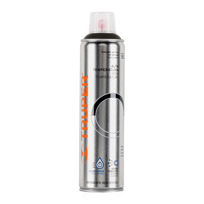 Pintura en aerosol alta temperatura negro bote esbelto 400 ml