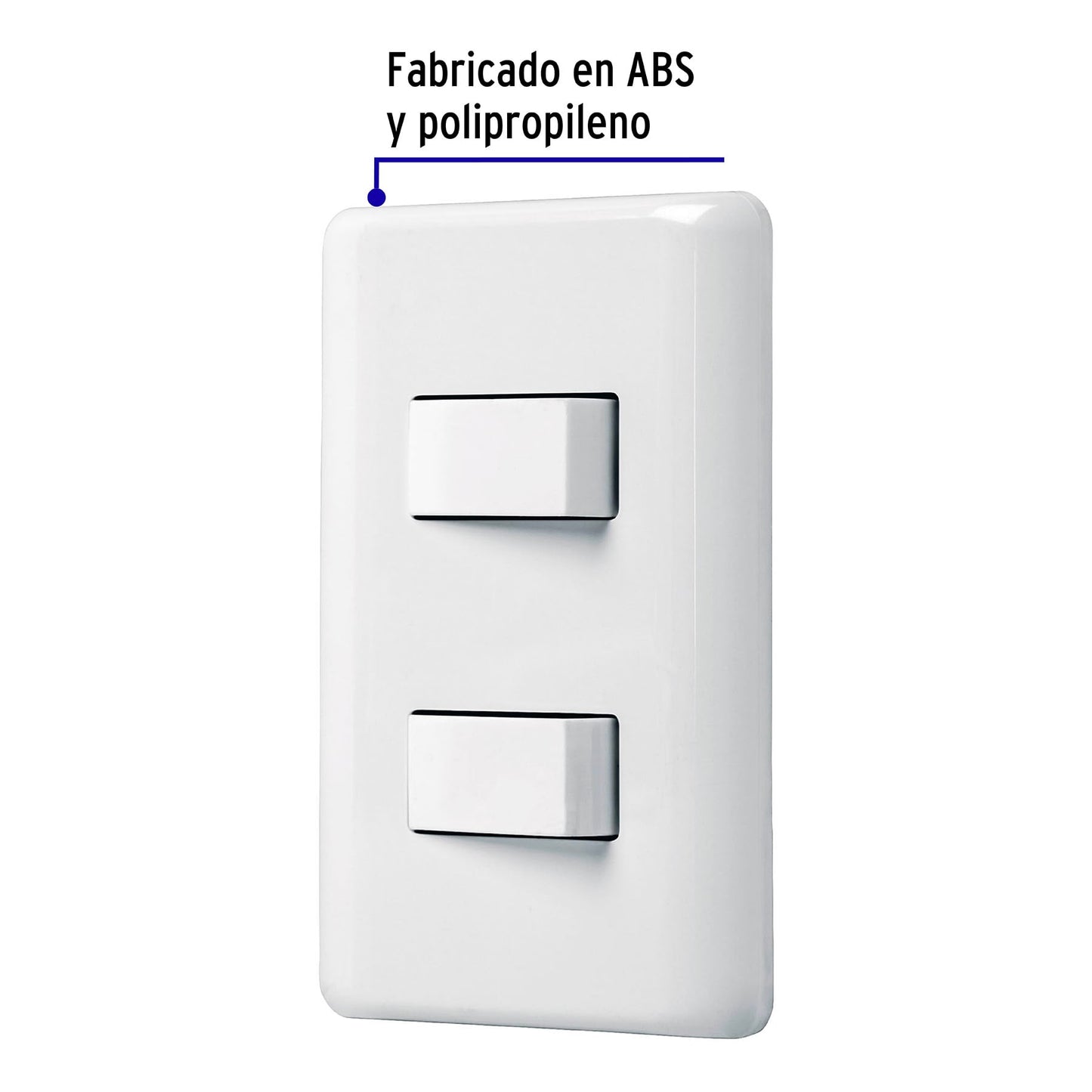 Placa armada con 2 interruptores sencillos de línea Basic