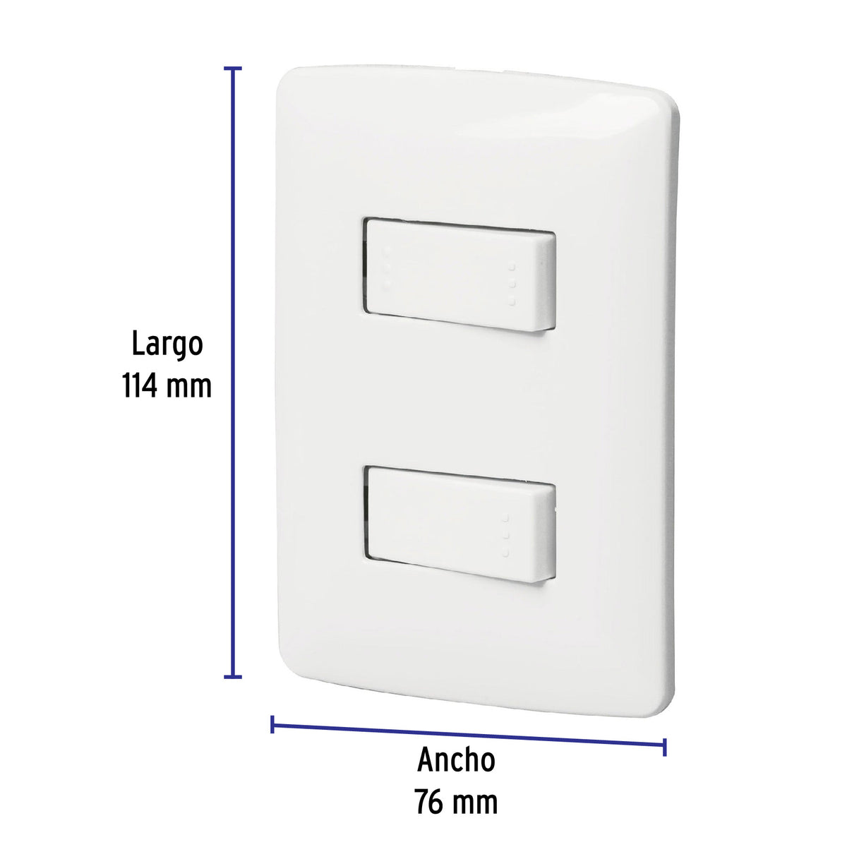 Placa armada con interruptor sencillo y escalera para línea Italiana