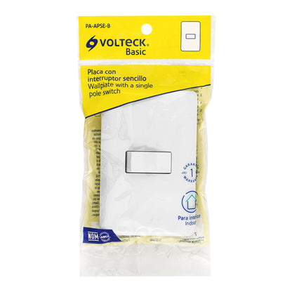 Placa armada con interruptor sencillo de línea Basic