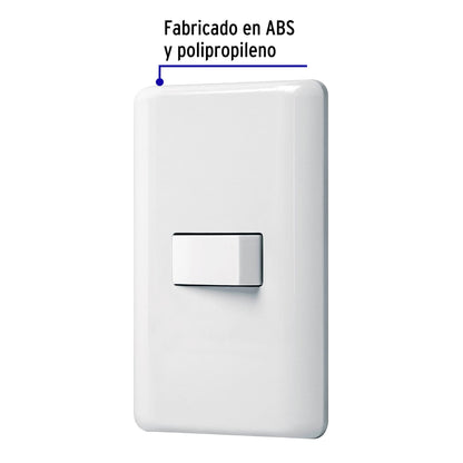 Placa armada con interruptor sencillo de línea Basic