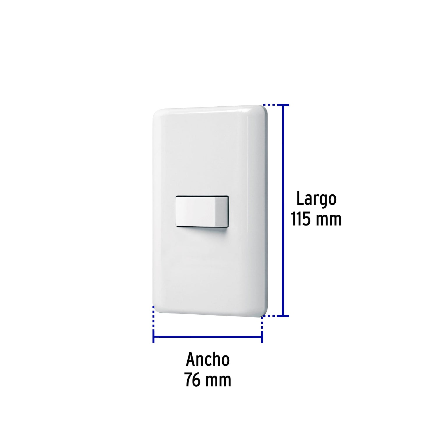 Placa armada con interruptor sencillo de línea Basic