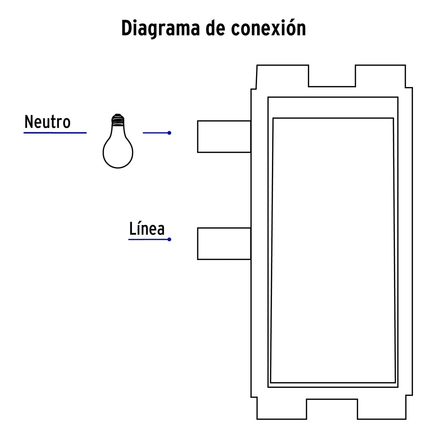 Placa armada con interruptor sencillo de línea Basic
