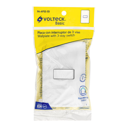 Placa armada con interruptor de 3 vías de línea Basic