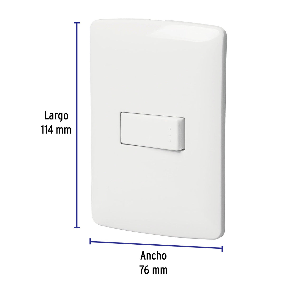 Placa armada con interruptor sencillo para línea Italiana