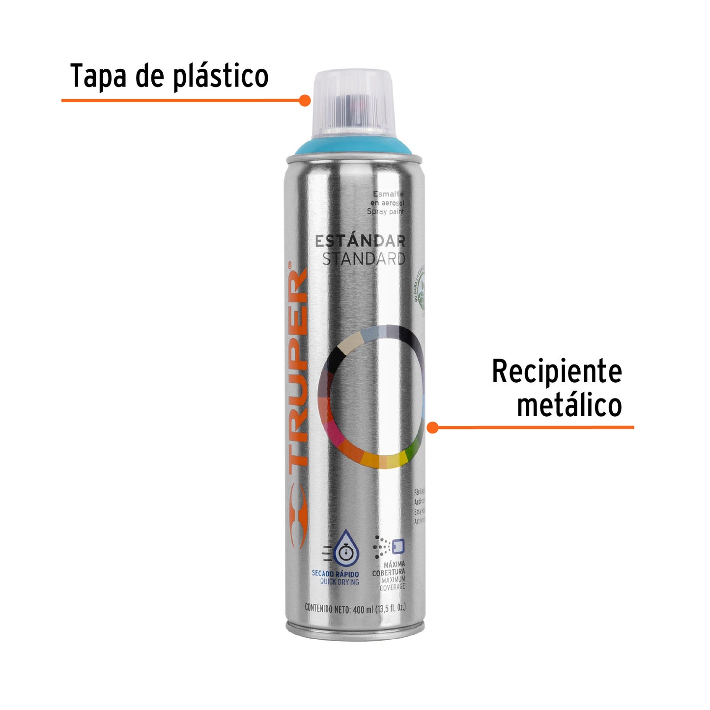 Pintura en aerosol azul bote esbelto 400 ml