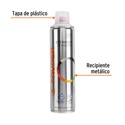 Pintura en aerosol blanco brillante bote esbelto de 400 ml