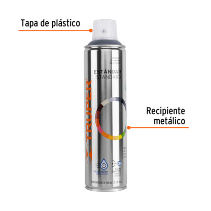 Pintura en aerosol gris acero bote esbelto de 400 ml