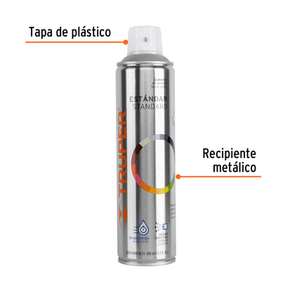 Pintura en aerosol gris claro bote esbelto de 400 ml