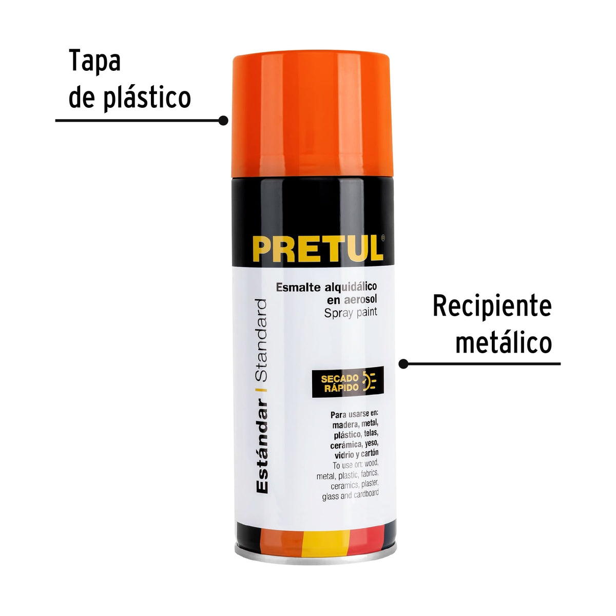Pintura en aerosol, naranja, 400 ml · vista 2