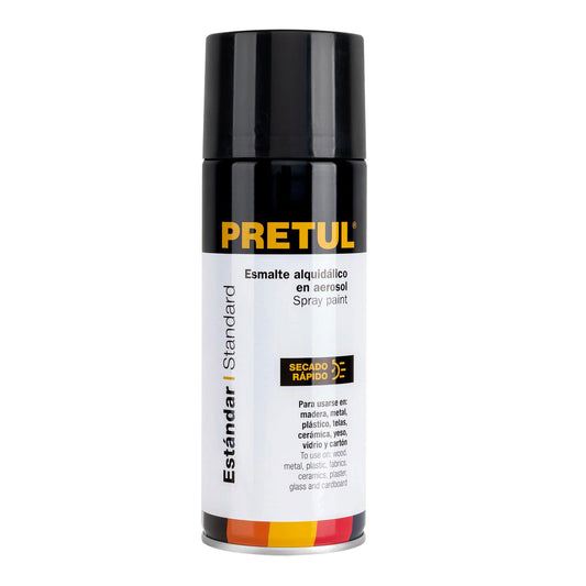 Pintura en aerosol,negro brillante, 400 ml