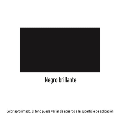 Pintura en aerosol negro brillante bote esbelto de 400 ml