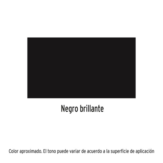 Pintura en aerosol negro brillante bote esbelto de 400 ml