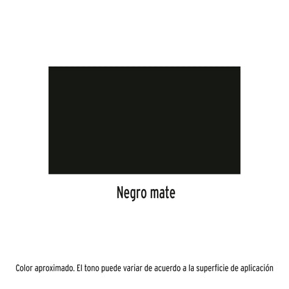 Pintura en aerosol negro mate bote esbelto de 400 ml
