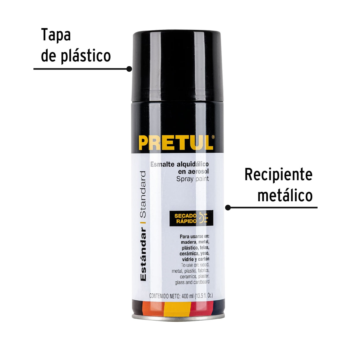 Pintura en aerosol, negro satín, 400 ml · vista 3