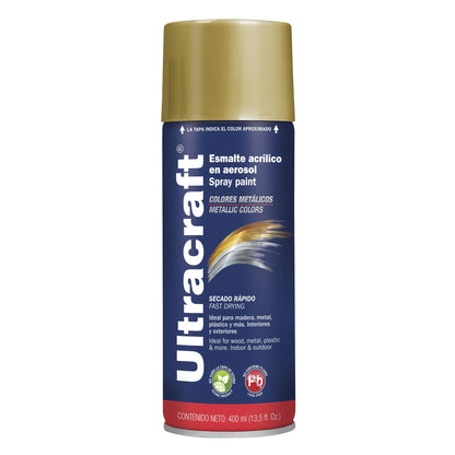 Esmalte acrílico en aerosol oro metálico Ultra 400 ml