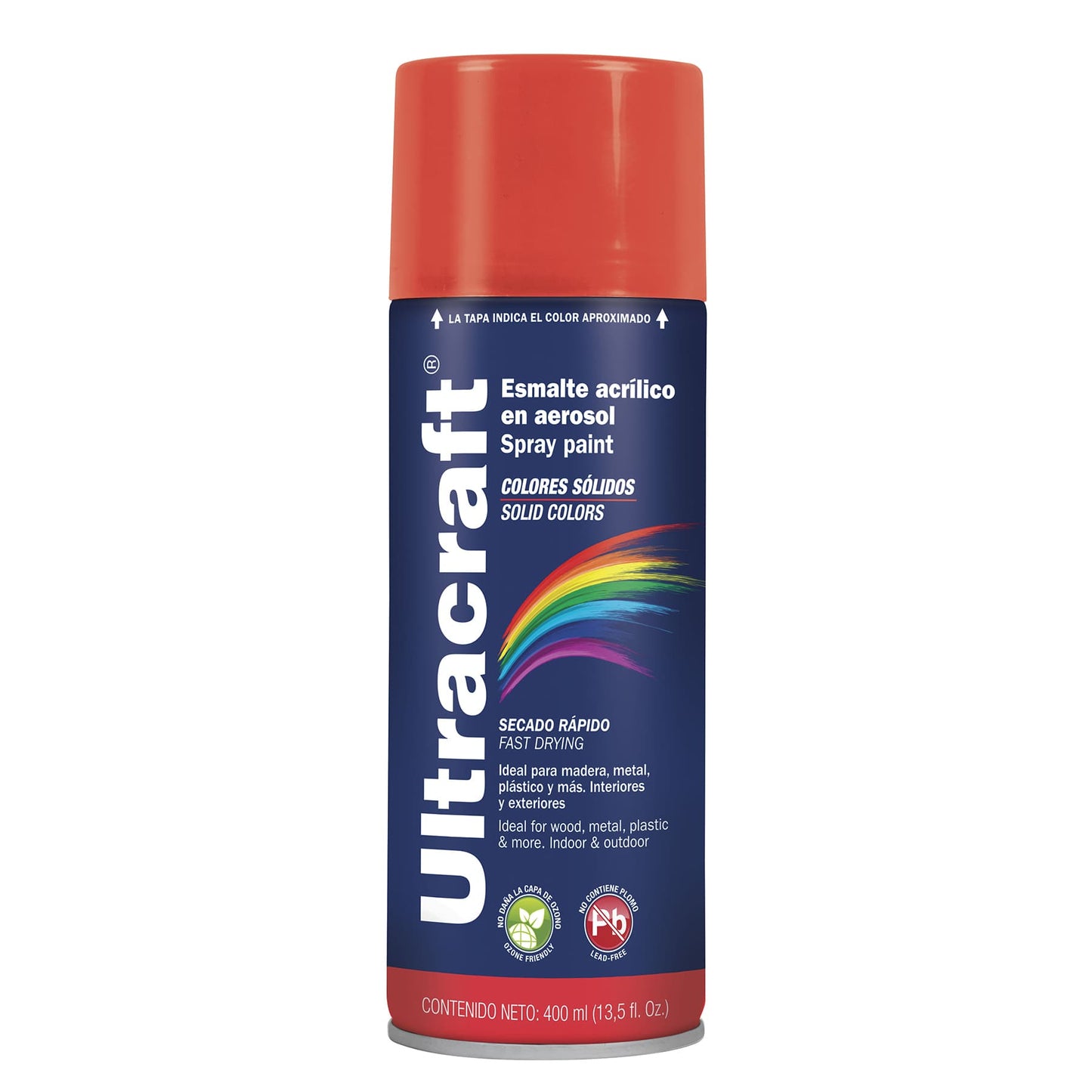 Esmalte acrílico en aerosol rojo brillante Ultra 400 ml