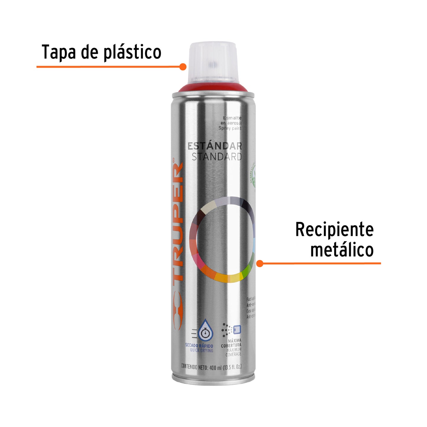 Pintura en aerosol rojo bote esbelto 400 ml