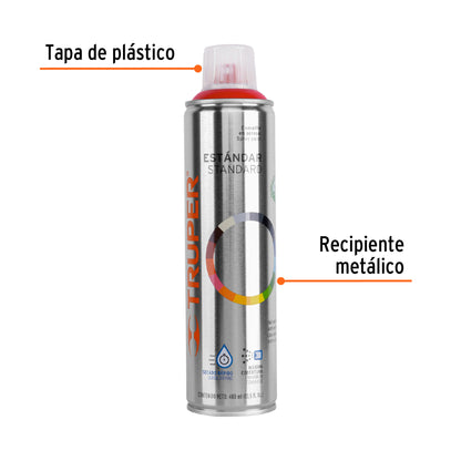 Pintura en aerosol rojo seguridad bote esbelto 400 ml
