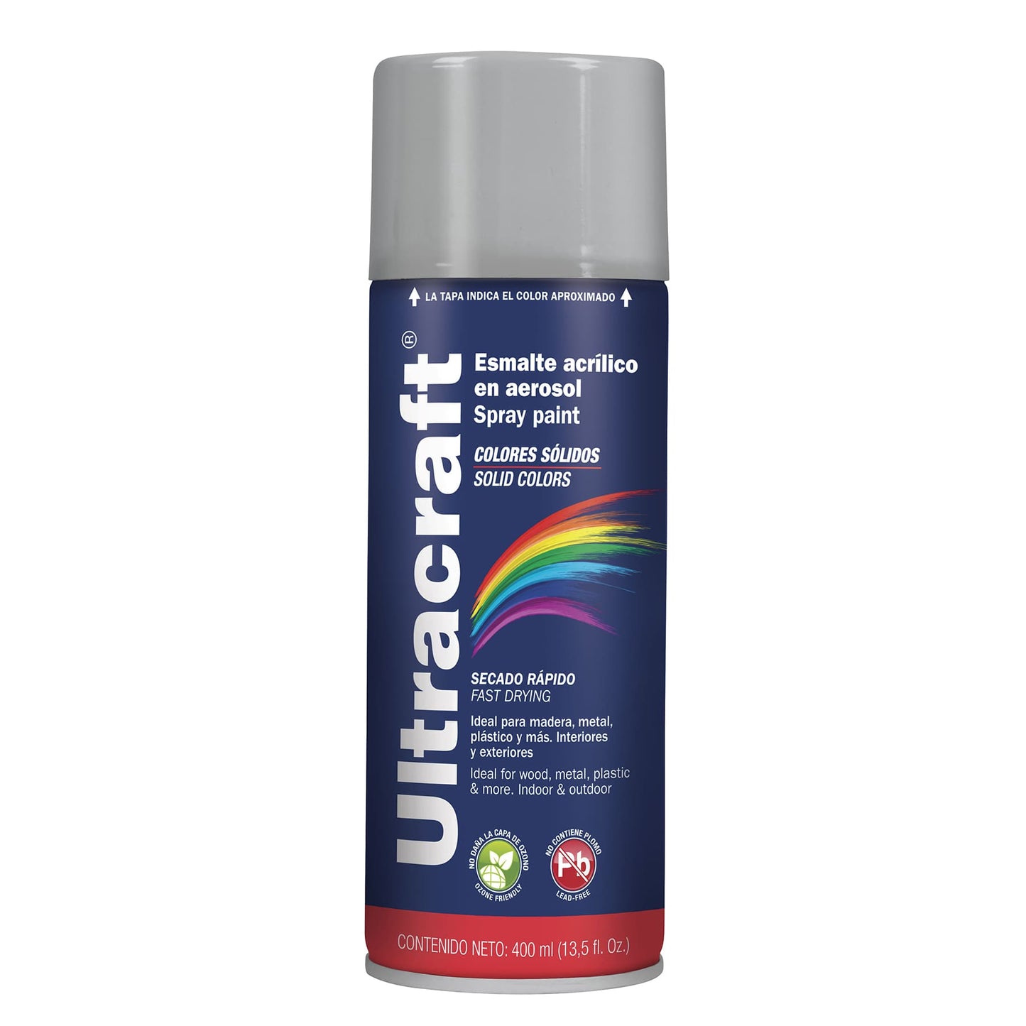 Esmalte acrílico en aerosol plata Ultra 400 ml