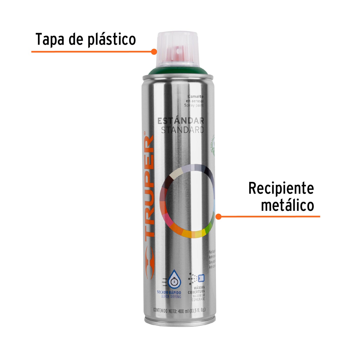Pintura en aerosol verde hoja bote esbelto 400 ml