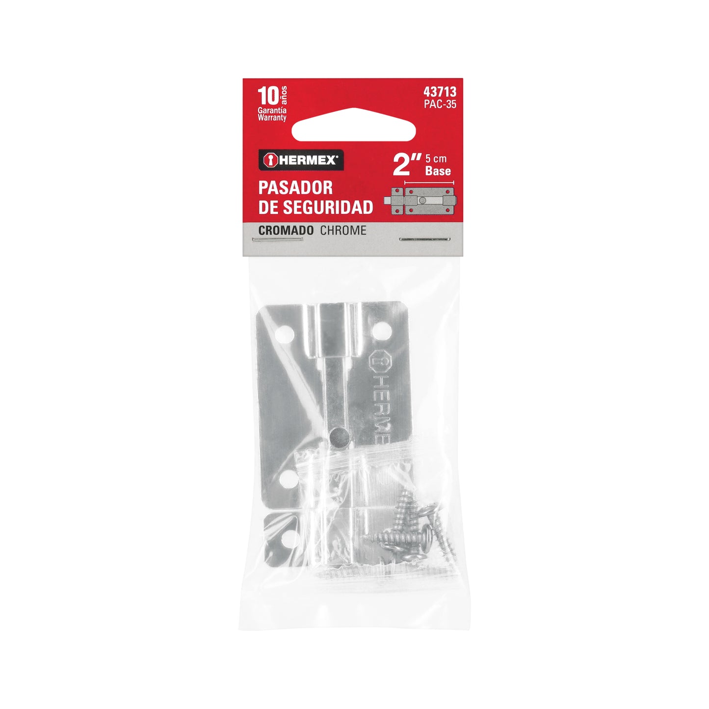 Pasador de barra plana 2 pulgadas acabado cromo