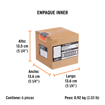 Respaldo de 5" hook and loop para PULA-6A · vista 3