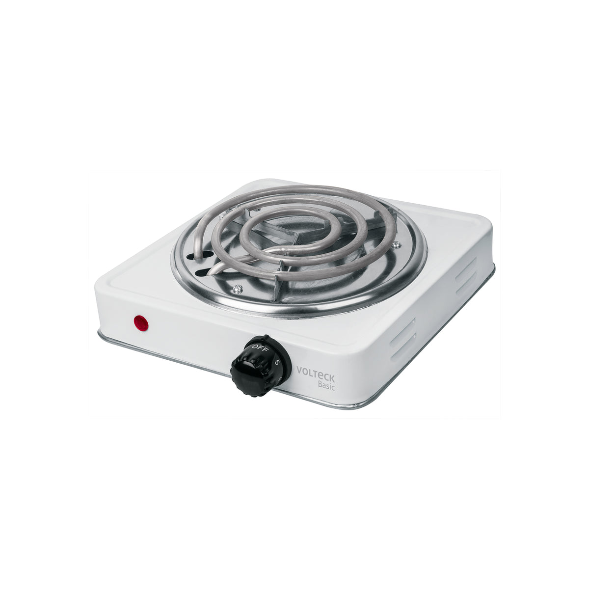 Parrilla eléctrica 1 quemador espiral blanca