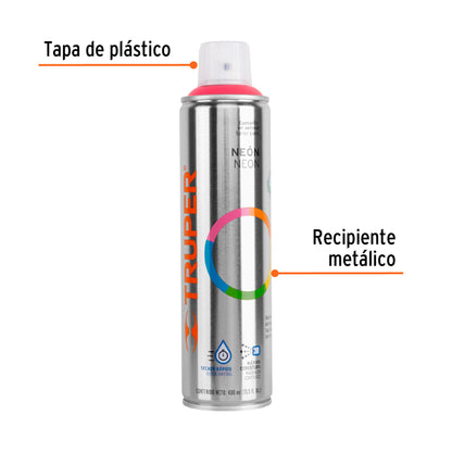 Pintura en aerosol rosa neón bote esbelto 400 ml