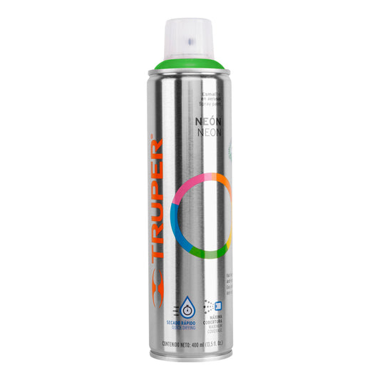 Pintura en aerosol verde neón bote esbelto 400 ml