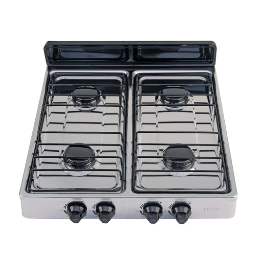 Parrilla gas sobreponer 50 cm,4 quemadores,inoxidable