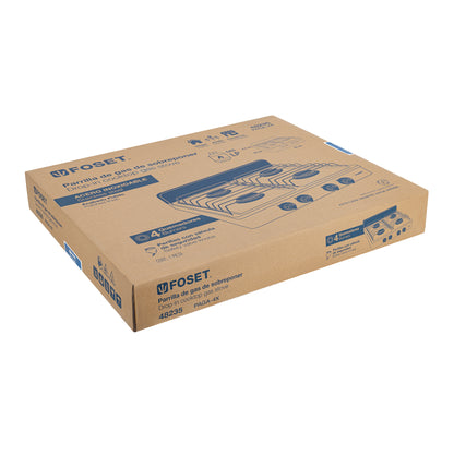 Parrilla gas sobreponer 50 cm,4 quemadores,inoxidable · vista 4