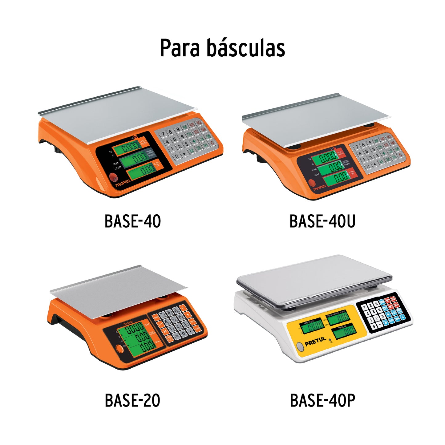 Pata ajustable para báscula electrónica de mesa 40 kg