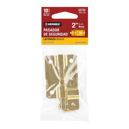 Pasador de barra plana 2 pulgadas acabado latón