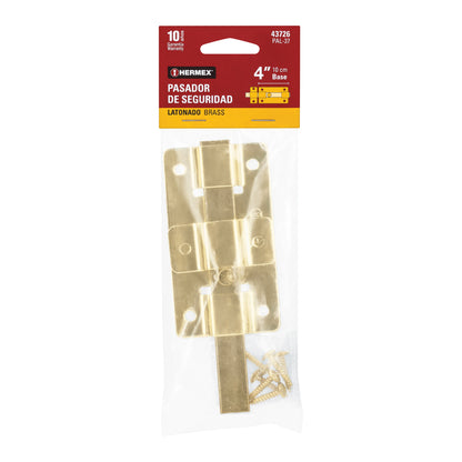 Pasador de barra plana 4 pulgadas acabado latón