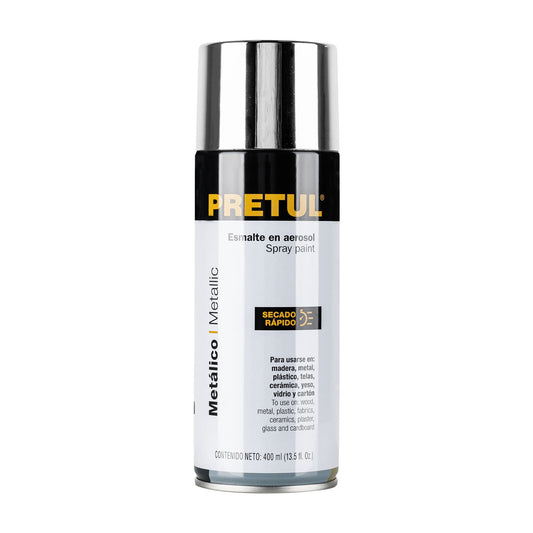 Pintura en aerosol metálica, cromo, 400 ml
