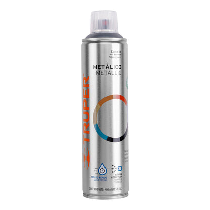 Pintura en aerosol cromo metálico bote esbelto 400 ml