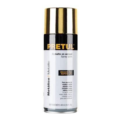 Pintura en aerosol, metálica, oro, 400 ml