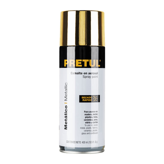 Pintura en aerosol, metálica, oro, 400 ml